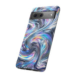 Chrome Metallic Swirl  Art Tough Phone Case