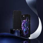 Holographic Wolf Phone Case, Fractured Prism Iridescent Cover