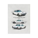 1962 Thunderbird Car Illustration Blanket | Vintage Classic Car Throw