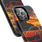 Orange C8 Z06 Flat Plane V8 Speed Art Tough Phone Case