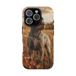 German Wirehaired Pointer Autumn Art Tough Phone Case