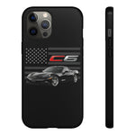 Black C6 Phone Case American Sports Car Tough Cover Gift