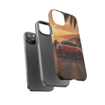 C8 ZR1 Corvette Phone Case, Red Foggy Coastal Road Cover