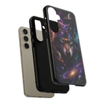 Cosmic Wolf Phone Case, Galaxy Nebula Portrait Tough Cover, Gift