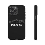 MX-5 Miata White Side Silhouette Tough Phone Case Cover Gift