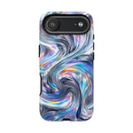 Chrome Metallic Swirl  Art Tough Phone Case