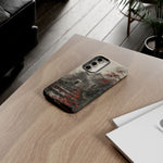 Autumn Temple Steps phone case | Japanese watercolor landscape cover