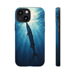 Barracuda Silhouette Phone Case, Sunlit Marine Art Tough Cover