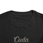 1971 ’Cuda Toddler T-Shirt – Retro Black Muscle Car Sunset Design