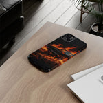 Black Charger Classic Muscle Flames Tough Phone Case Cover Gift