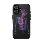 Neon Anatomical Skeleton Phone Case | Internal Displacement Art