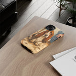 Guilty Basset Hound Phone Case, Muddy Watercolor Art Cover