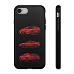 Red MR2 JDM Sports Car Phone Case Tough Multi View