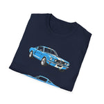 1965 Mustang Fastback T-Shirt | Vintage Car Illustration, Retro Racing