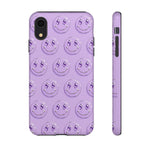 Purple Smiley Face Pattern Phone Case Chrome Gem Tough Case