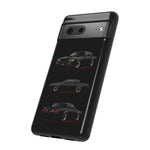 Black GNX Phone Case, Three-View Muscle Car Vector Tough Cover