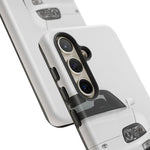 White MK4 Supra Phone Case, Retro 90s JDM Tough Cover for Car Enthusiasts