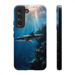 Cobia Reef Phone Case, Shaft of Light Ocean Fishing Tough Cover