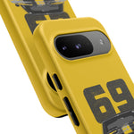1969 Camaro Z28 Yellow Front View Muscle Car Tough Phone Case