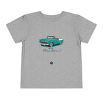 Toddler 1955 Chevy Bel Air Turquoise Convertible Retro Classic Car Kids Tee
