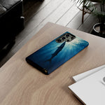 Barracuda Silhouette Phone Case, Sunlit Marine Art Tough Cover