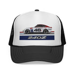 Datsun 240Z Racing Trucker Cap Hat | Classic JDM Vintage Mesh Snapback