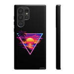 Synthwave Sunset Triangle Phone Case Retro Vaporwave Case
