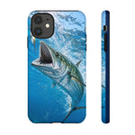 Spanish Mackerel Strike Phone Case Saltwater Fishing Gift for Anglers