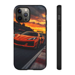 Orange C8 Z06 Flat Plane V8 Speed Art Tough Phone Case