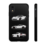 White C7 Z06 Sports Car Phone Case Tough Multi View