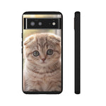 Scottish Fold Kitten Phone Case, Macro Close-Up Portrait Cover