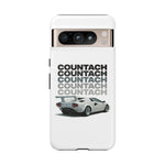 White Countach Retro Tough Phone Case Cover Gift Art