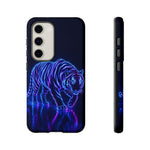 Neon Blue Tiger phone case | tough protective cover