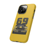 1969 Camaro Z28 Yellow Front View Muscle Car Tough Phone Case