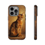 Abyssinian Warm Ticked Portrait Art Tough Phone Case