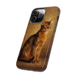 Abyssinian Warm Ticked Portrait Art Tough Phone Case