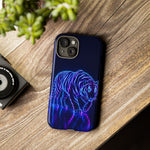 Neon Blue Tiger phone case | tough protective cover