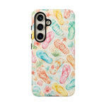 Watercolor Flip Flops pattern Tough Case | Beach Shells Phone Cover