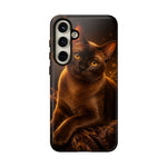 Burmese Golden Sable Portrait Art Tough Phone Case