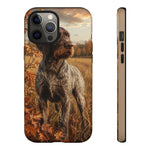 German Wirehaired Pointer Autumn Art Tough Phone Case