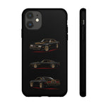Trans Am Phone Case Black Gold, Three-View Vector Tough Cover