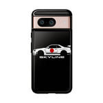 R34 Skyline Japanese Flag Race Car Phone Case | JDM GT-R Tough Cover