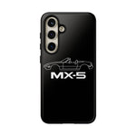 MX-5 Miata White Side Silhouette Tough Phone Case Cover Gift