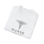 Nurse Licensed To Care Caduceus Symbol T-Shirt Modern Nursing Professional Gift