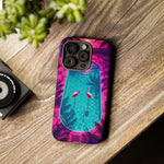 Neon Flamingo Pool Vaporwave Art Tough Phone Case