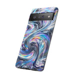 Chrome Metallic Swirl  Art Tough Phone Case