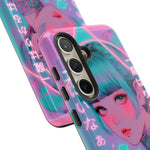 Neon Cyber Geisha phone case | Tough Case
