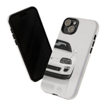 White MK4 Supra Phone Case, Retro 90s JDM Tough Cover for Car Enthusiasts