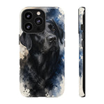 Black Lab Watercolor Art Tough Phone Case - Dog Portrait
