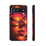 Sunset Reflection Sunglasses Retrowave 80s phone case